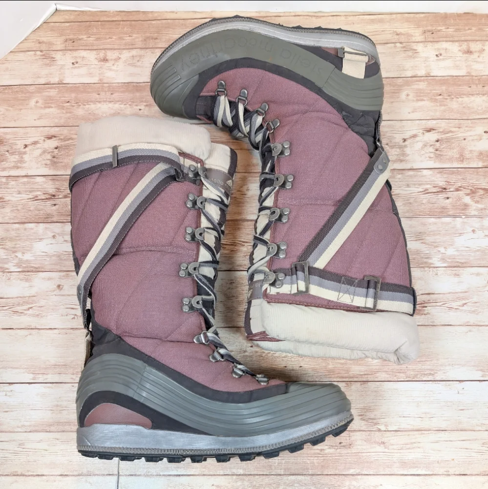 Adidas Stella McCartney Rare Snow Hiking Tall Winter Boots Women's Size